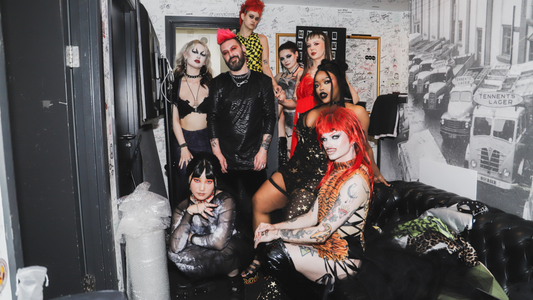 group photo models alternative clothing fashion show