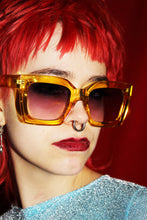 Load image into Gallery viewer, ‘DON’T CALL ME HONEY’ yellow square frame sunglasses
