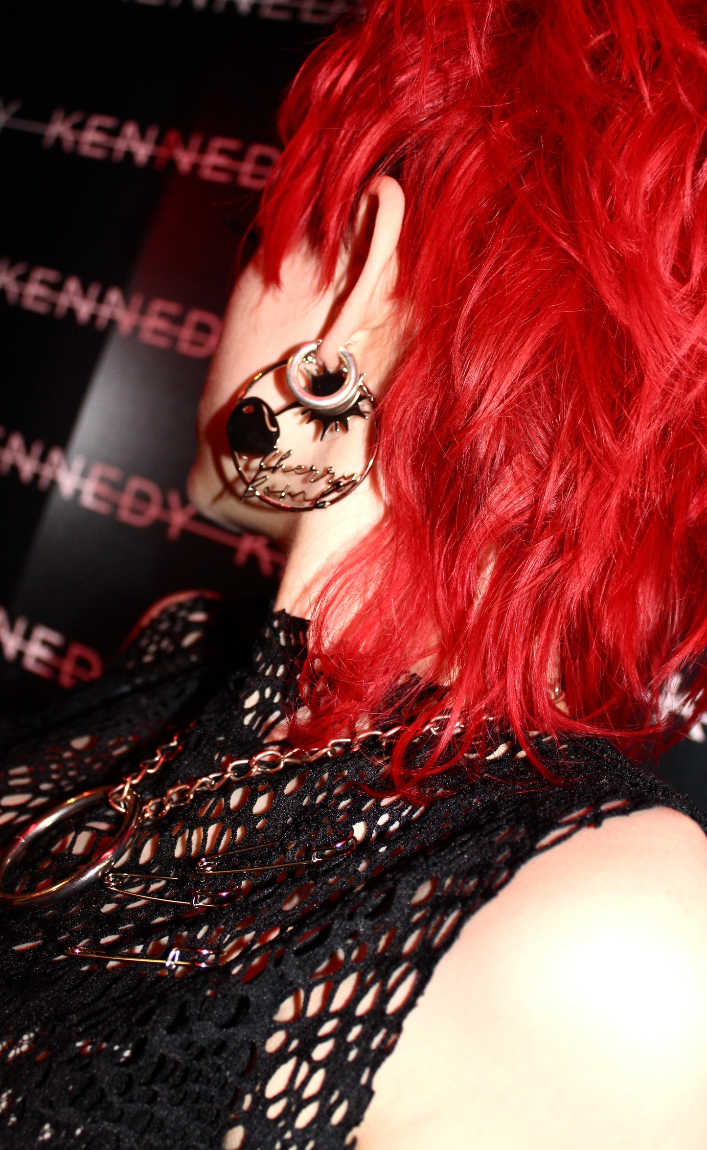 KENNEDY X CURIOUS CASKET “CHERRY BOMB” HOOP EARRINGS
