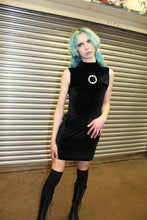 Load image into Gallery viewer, ‘WEDNESDAY’ black gothic velvet mini dress
