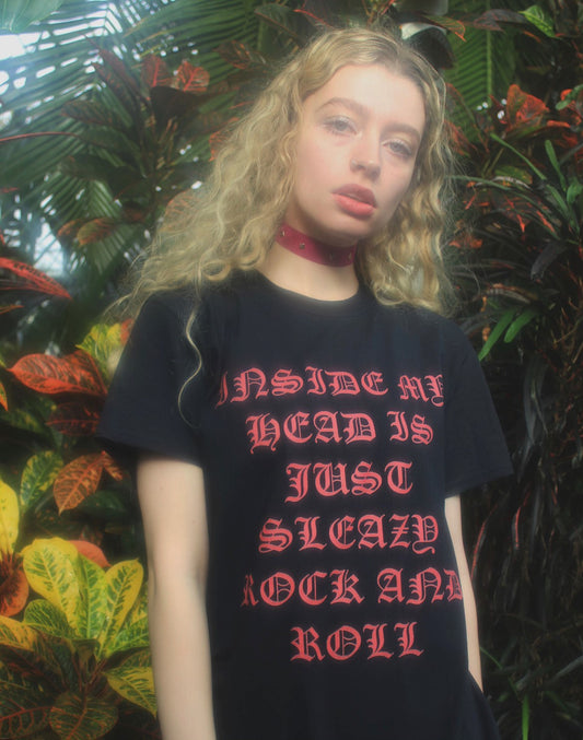 'SLEAZY ROCK N ROLL' BLACK TSHIRT