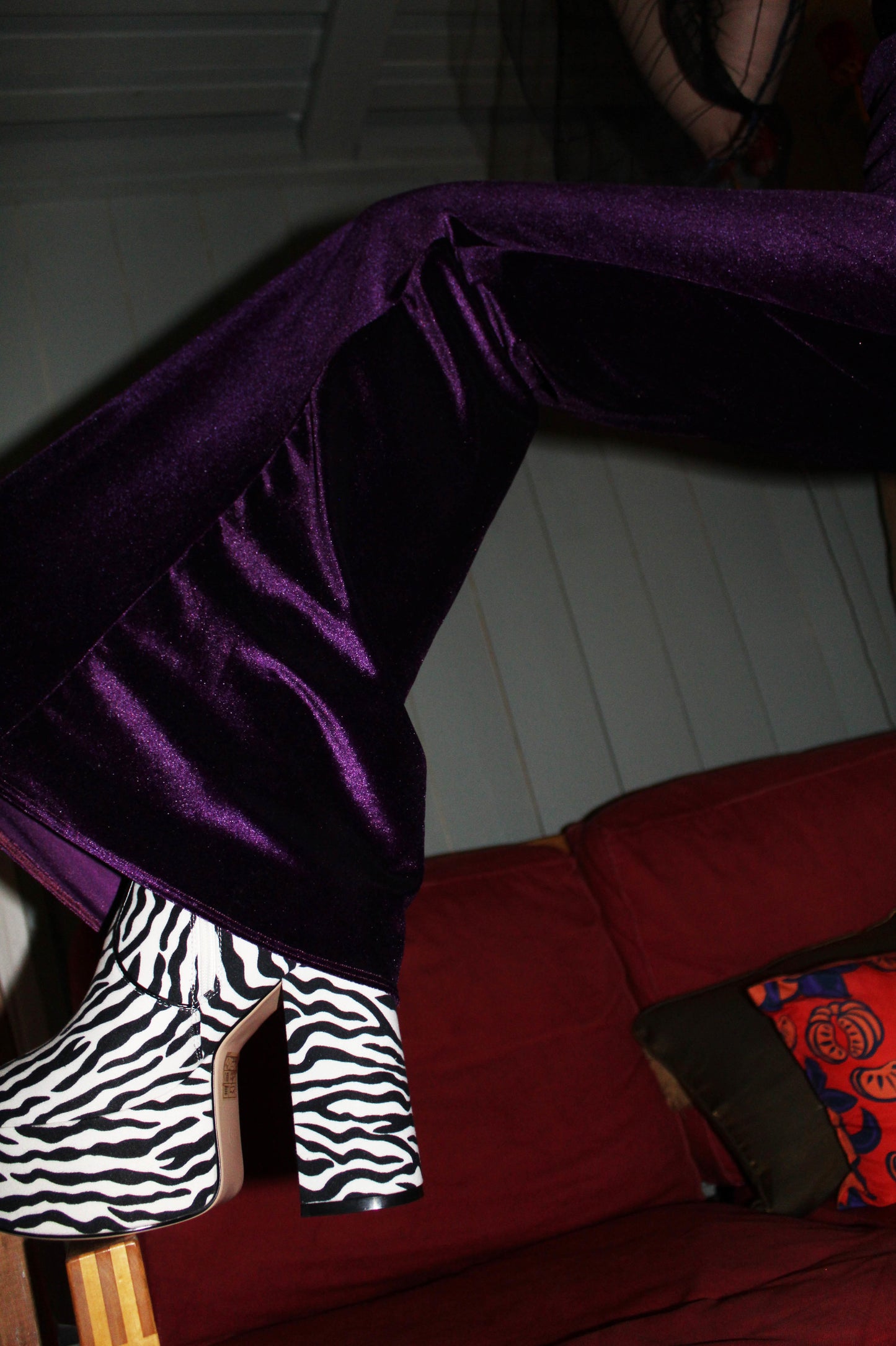 Purple Rain Velvet Flares