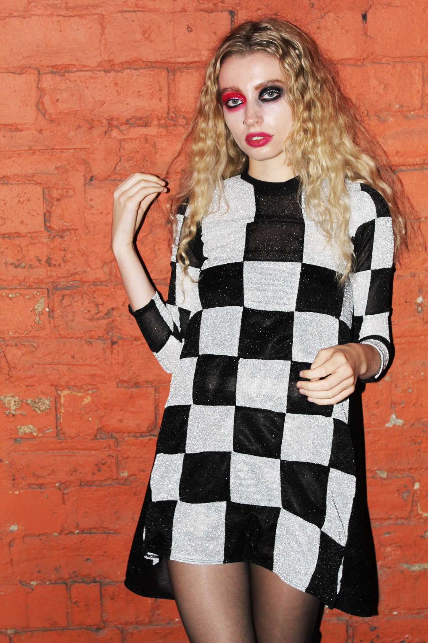 CHECKERED MINI DRESS
