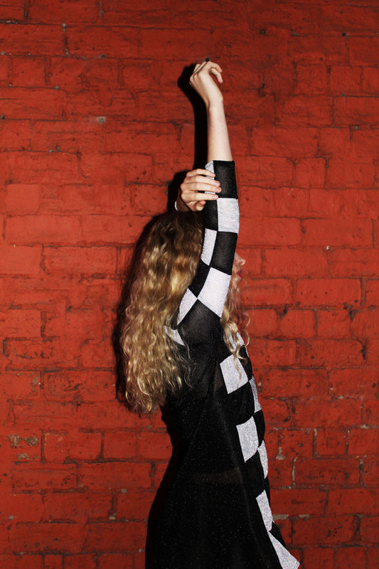 CHECKERED MINI DRESS