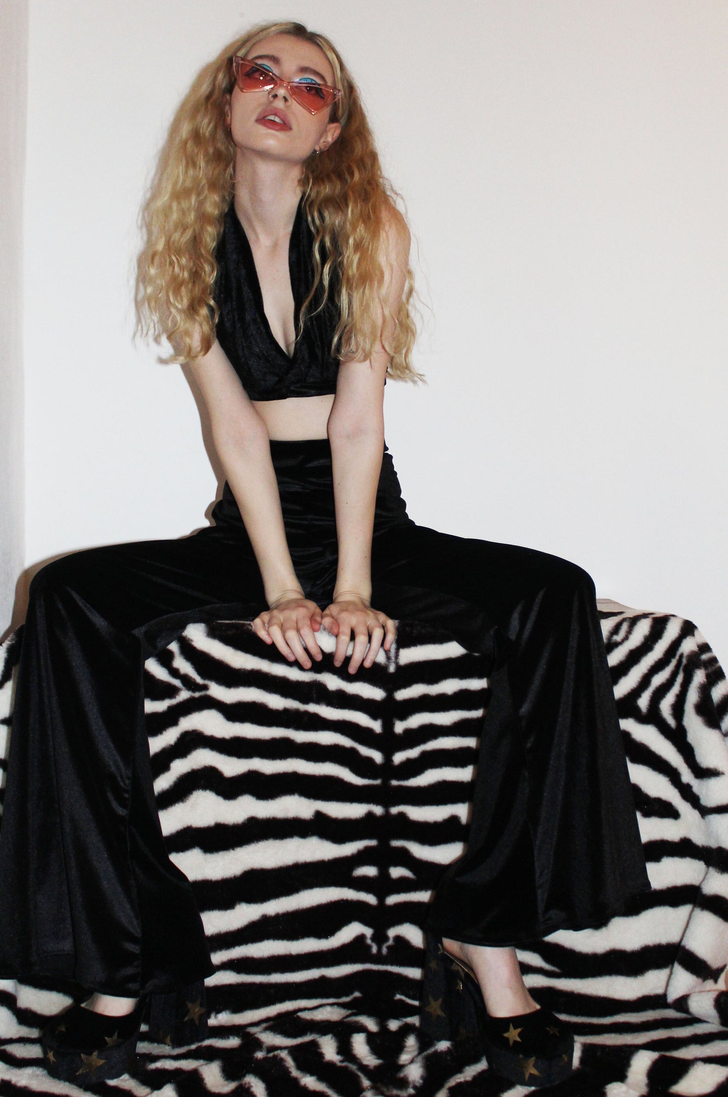EBONY VELVET FLARES