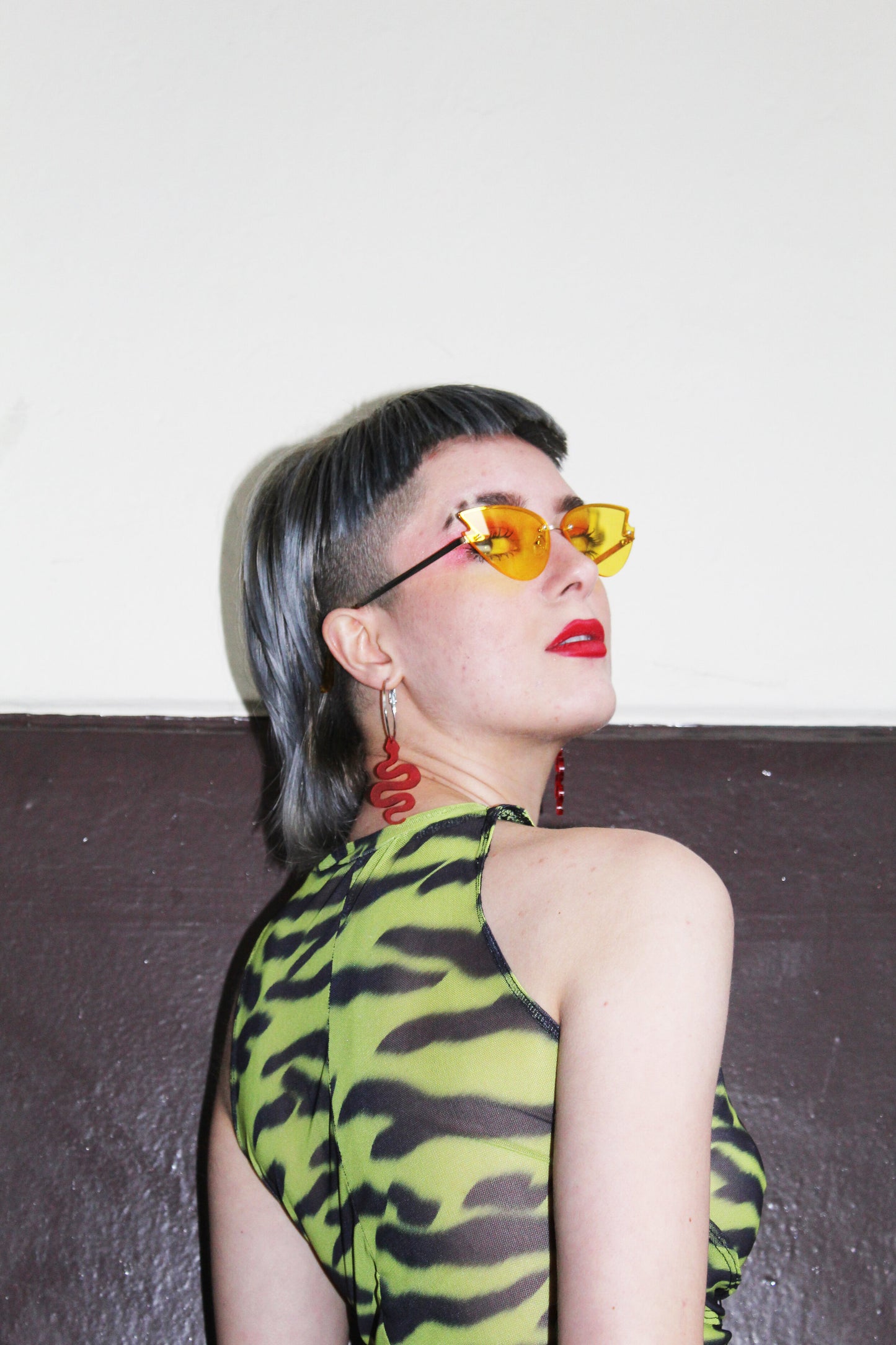 NEON QUEEN ZEBRA CROPPED TOP