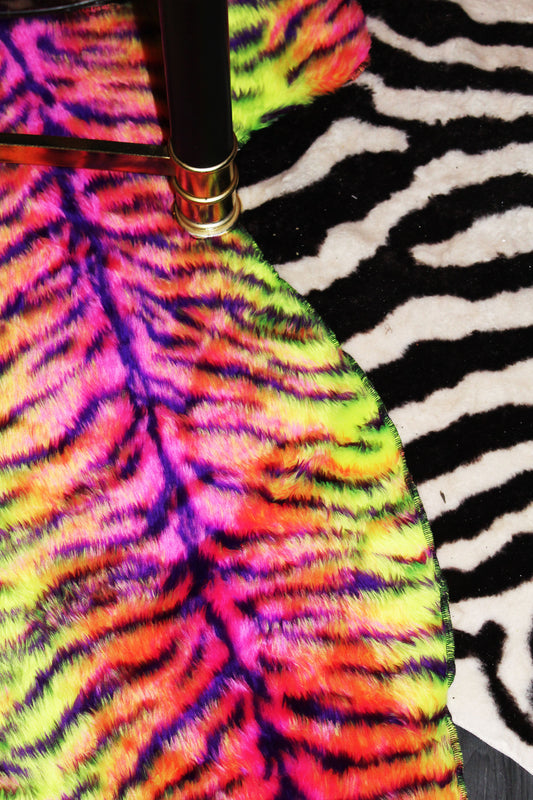 'Queen Bitch' Tiger Faux Fur Rug