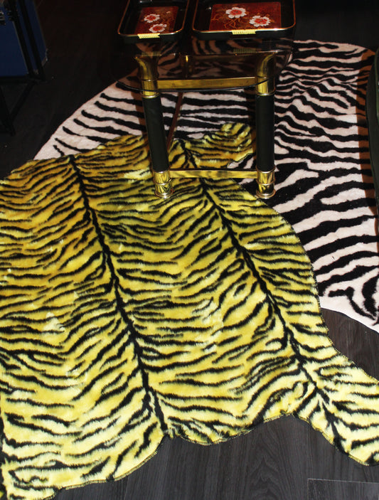 'Zesty' Tiger Faux Fur Rug