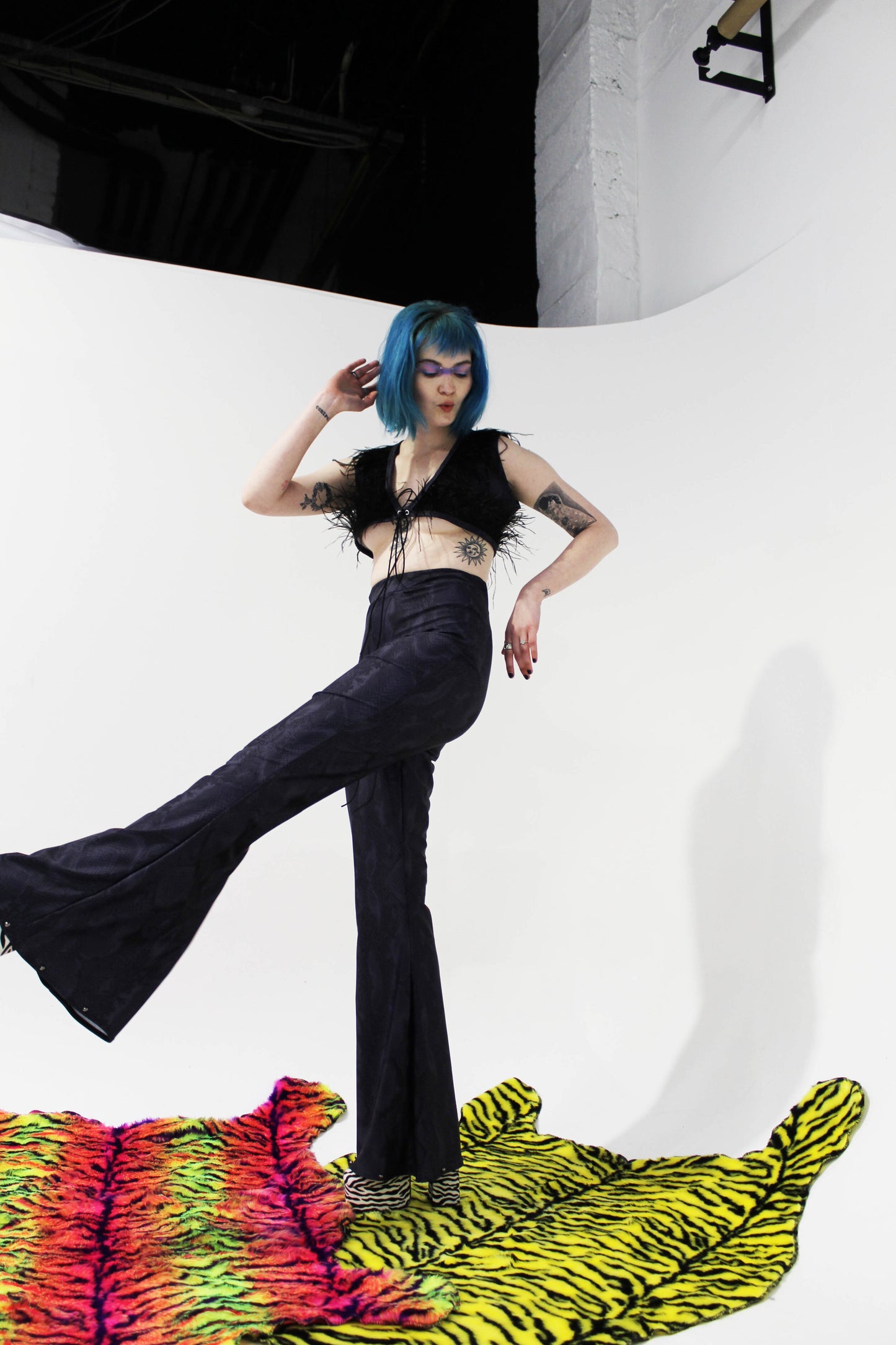 'GET IT ON' STUDDED FLARES