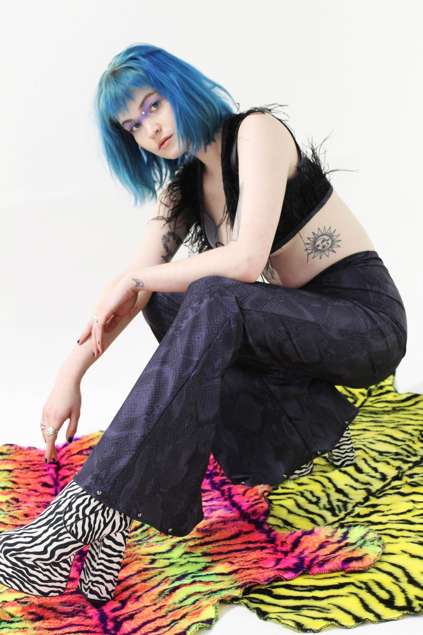 'GET IT ON' STUDDED FLARES