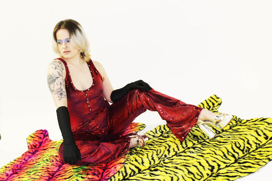 'STONE COLD CRAZY' VELVET JUMPSUIT