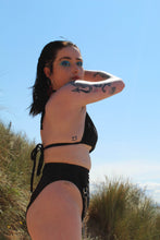 Load image into Gallery viewer, &#39;Sheena&#39; high waisted black bikini bottoms
