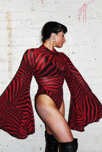 Load image into Gallery viewer, &#39;Lust for life&#39; zebra print mesh bodysuit
