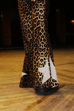 Load image into Gallery viewer, &#39;Wild&#39; leopard print velvet flared trousers
