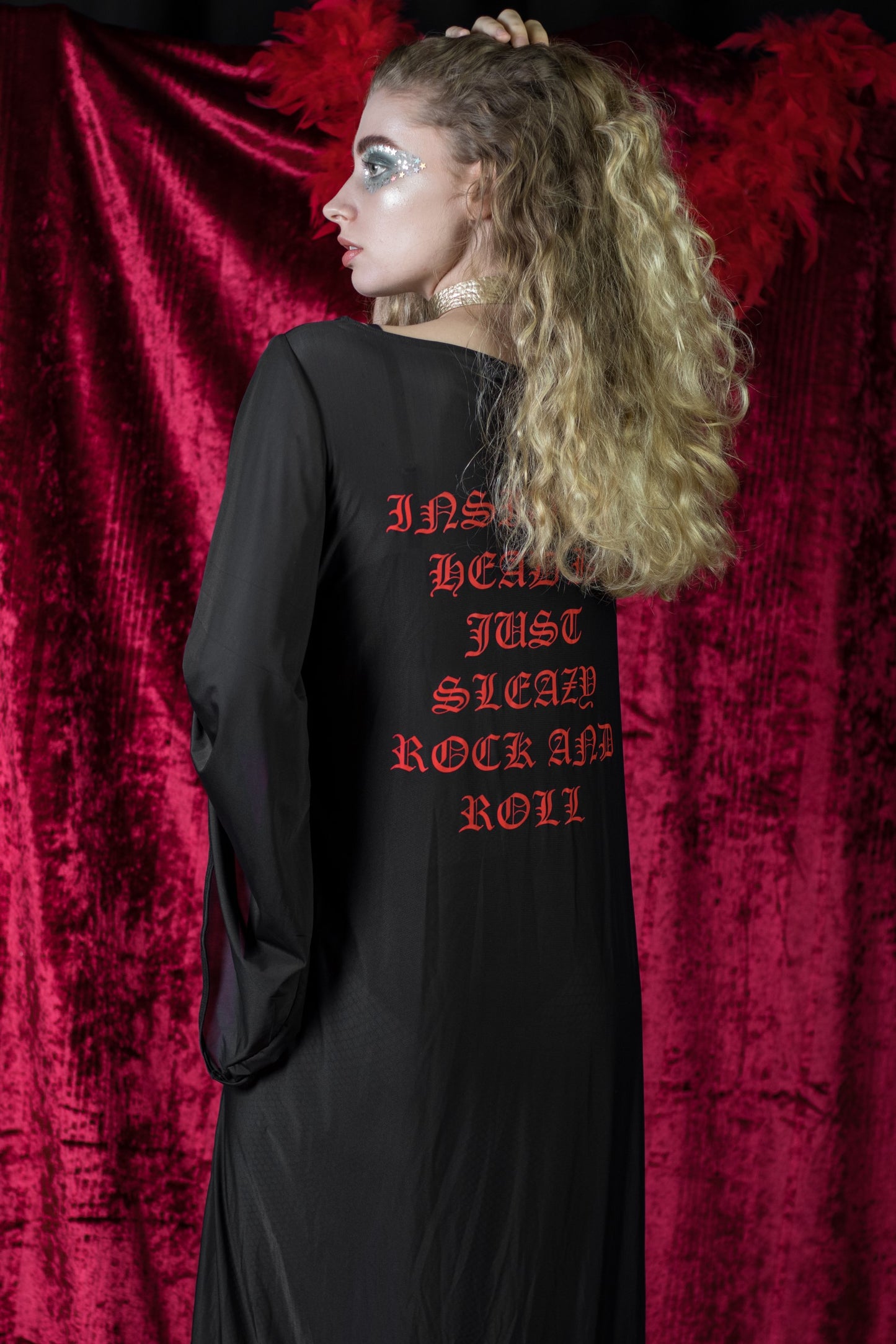 SLEAZY ROCK AND ROLL MAXI ROBE