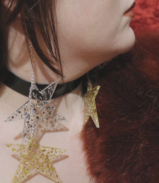 Glitter Star Duo Earrings