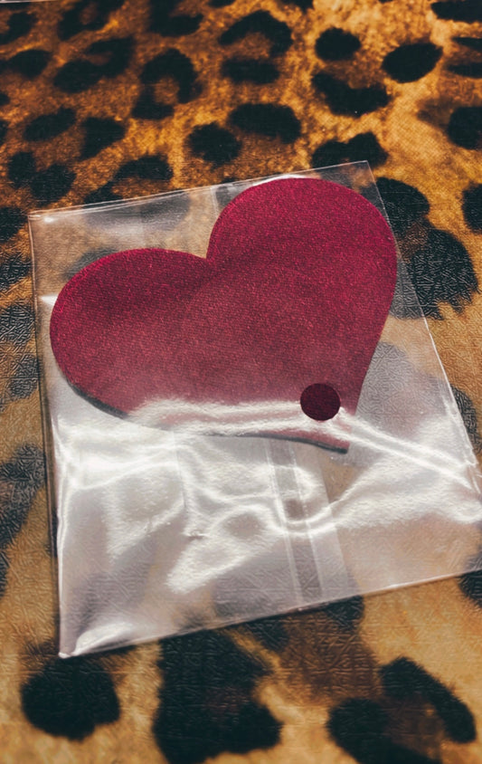 HEART SHAPED SELF ADHESIVE NIPPLE COVERS