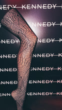 Load image into Gallery viewer, BLACK SPIDERWEB NYLON TIGHTS
