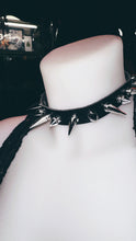 Load image into Gallery viewer, ‘SPIKED’ spike metal faux leather choker
