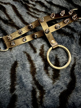 Load image into Gallery viewer, ‘WRAPPED UP’ spiked faux leather  choker with o ring
