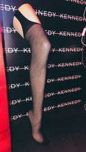 Load image into Gallery viewer, BLACK GARTER STYLE FISHNET TIGHTS
