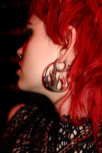 Load image into Gallery viewer, KENNEDY X CURIOUS CASKET “HOTTER THAN HELL” HOOP EARRINGS
