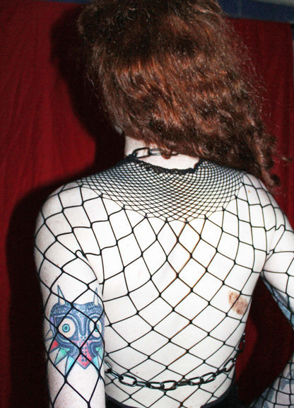 'CARA MIA' BLACK VELVET FITTED MAXI DRESS WITH CUT OUT BACK AND CHAIN DETAIL