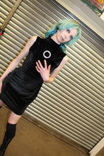 Load image into Gallery viewer, ‘WEDNESDAY’ black gothic velvet mini dress
