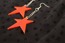 Load image into Gallery viewer, RED MINI DROP STAR EARRINGS
