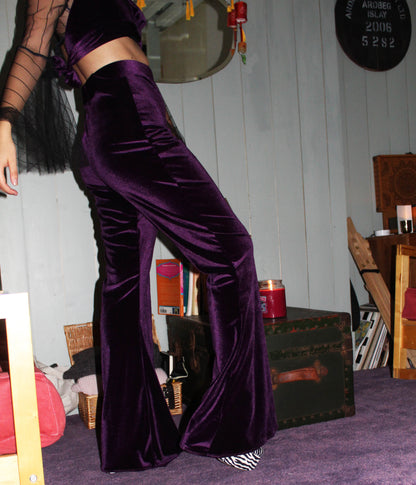 Purple Rain Velvet Flares