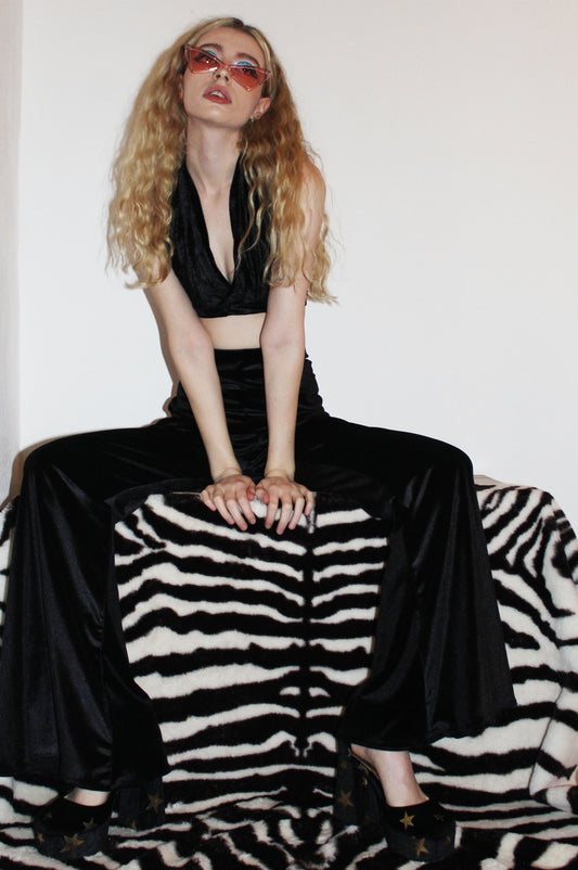 EBONY VELVET FLARES