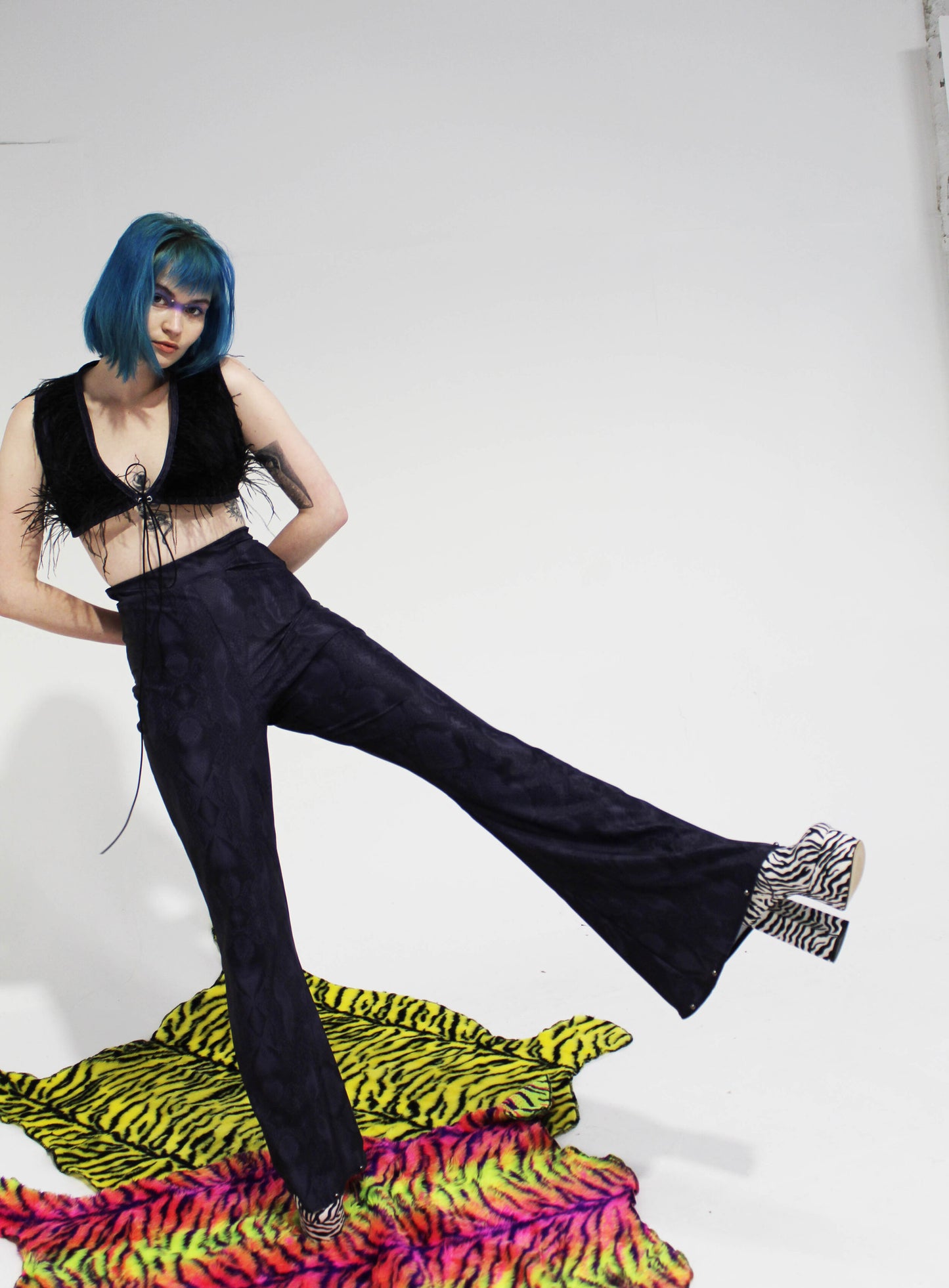 'GET IT ON' STUDDED FLARES