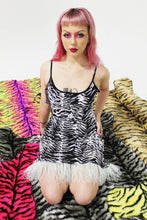 Load image into Gallery viewer, &#39;Born to boogie&#39; zebra print night slip dress
