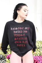 Load image into Gallery viewer, &#39;Rock n roll&#39; black oversized lounge jumper

