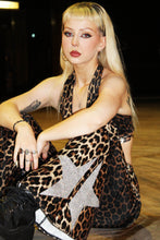 Load image into Gallery viewer, &#39;Wild&#39; leopard print velvet flared trousers
