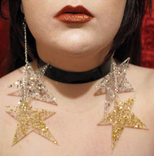 Load image into Gallery viewer, Glitter Star Duo Earrings

