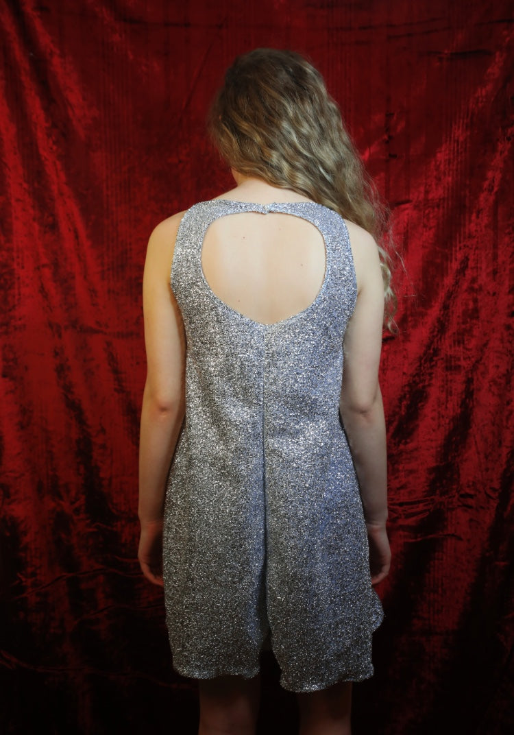 Glitter metallic mini dress