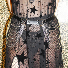 Load image into Gallery viewer, ‘EDGY’ chain detail faux leather belt harness
